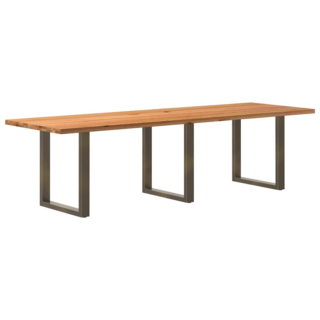 Table Industrielle en Chêne Massif pour Salon-Naturel-1-280 x 90 x 74 cm-La-Fabrique-Industrielle