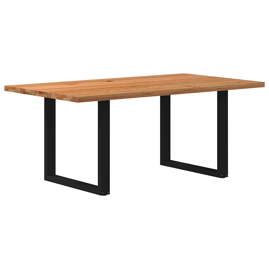 Table Industrielle en Chêne Massif pour Salon-Noir-1-180 x 100 x 74 cm-La-Fabrique-Industrielle