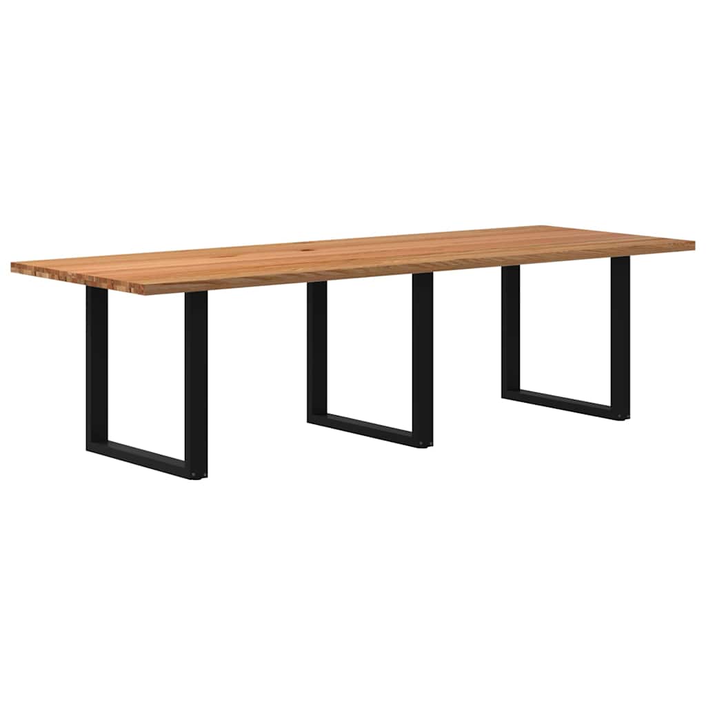 Table Industrielle en Chêne Massif pour Salon-Noir-1-280 x 100 x 74 cm-La-Fabrique-Industrielle