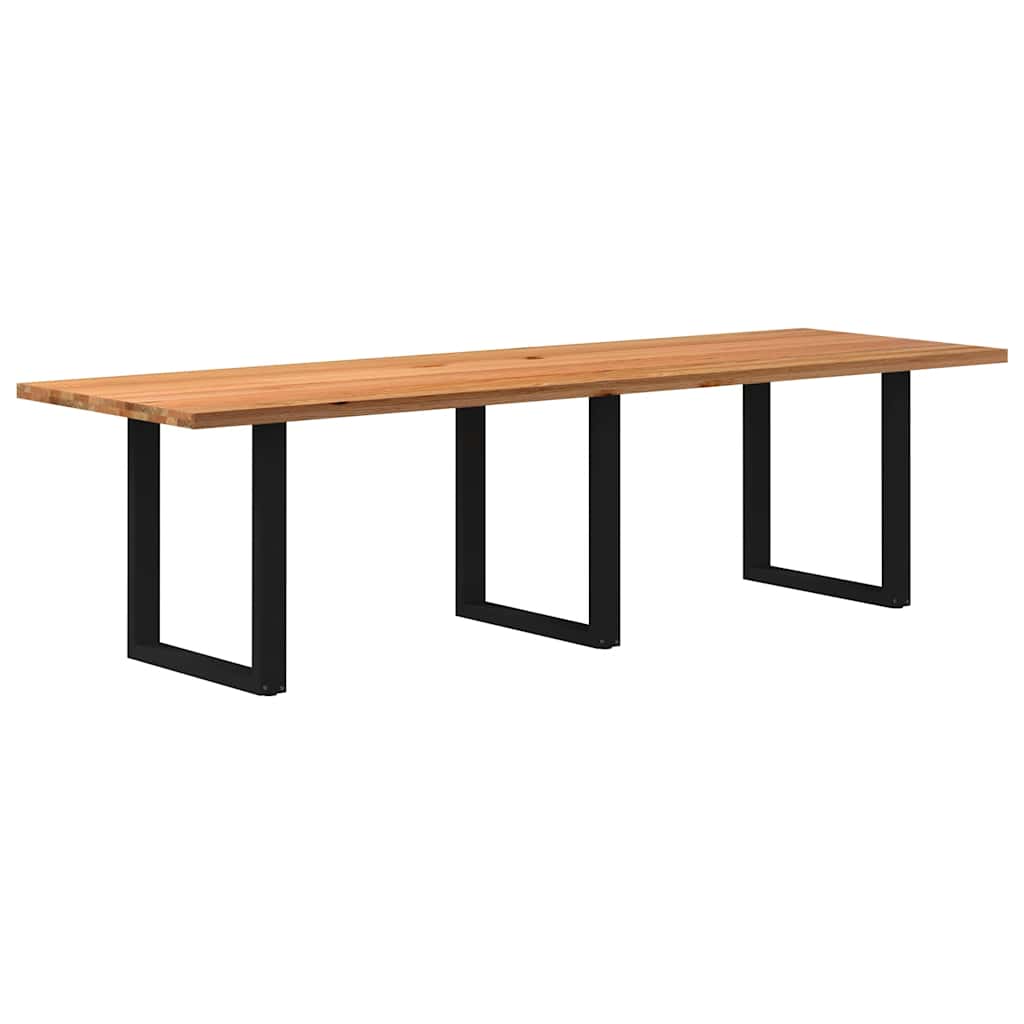Table Industrielle en Chêne Massif pour Salon-Noir-1-280 x 90 x 74 cm-La-Fabrique-Industrielle