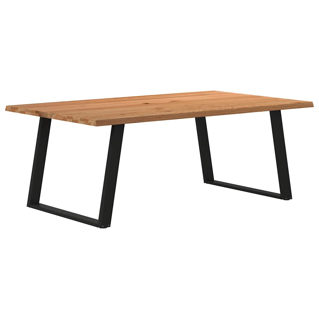 Table Industrielle en Chêne et Pieds Métal Noir-120 cm-200 cm-1-La-Fabrique-Industrielle