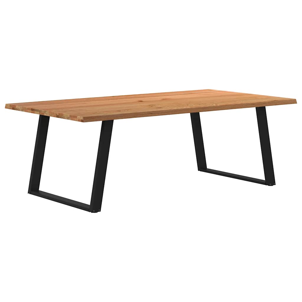 Table Industrielle en Chêne et Pieds Métal Noir-120 cm-220 cm-1-La-Fabrique-Industrielle