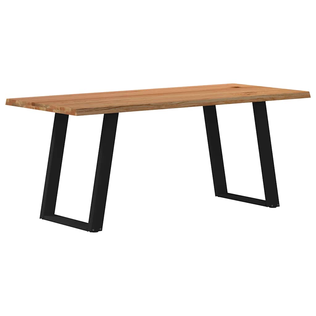 Table Industrielle en Chêne et Pieds Métal Noir-80 cm-180 cm-1-La-Fabrique-Industrielle