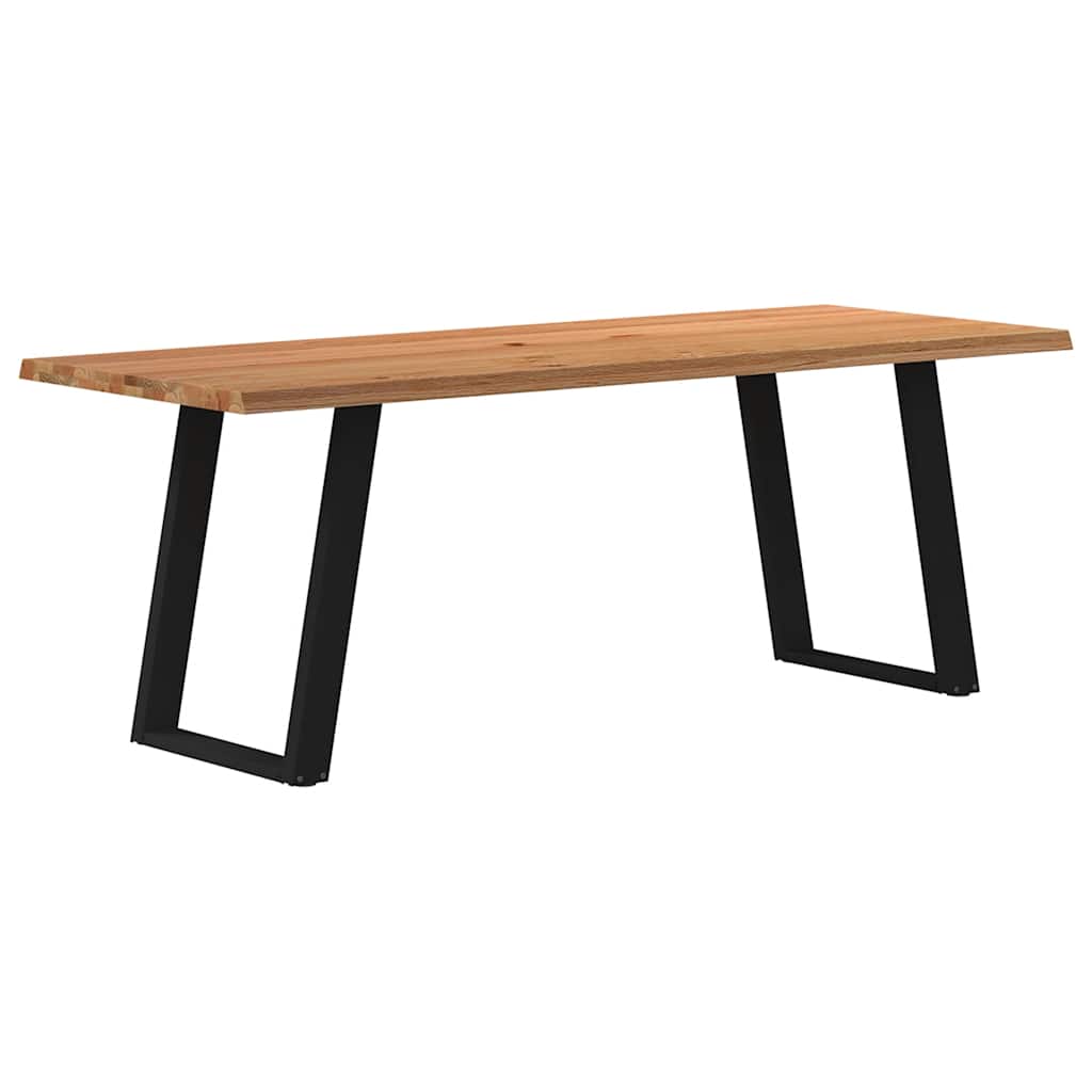 Table Industrielle en Chêne et Pieds Métal Noir-80 cm-200 cm-1-La-Fabrique-Industrielle