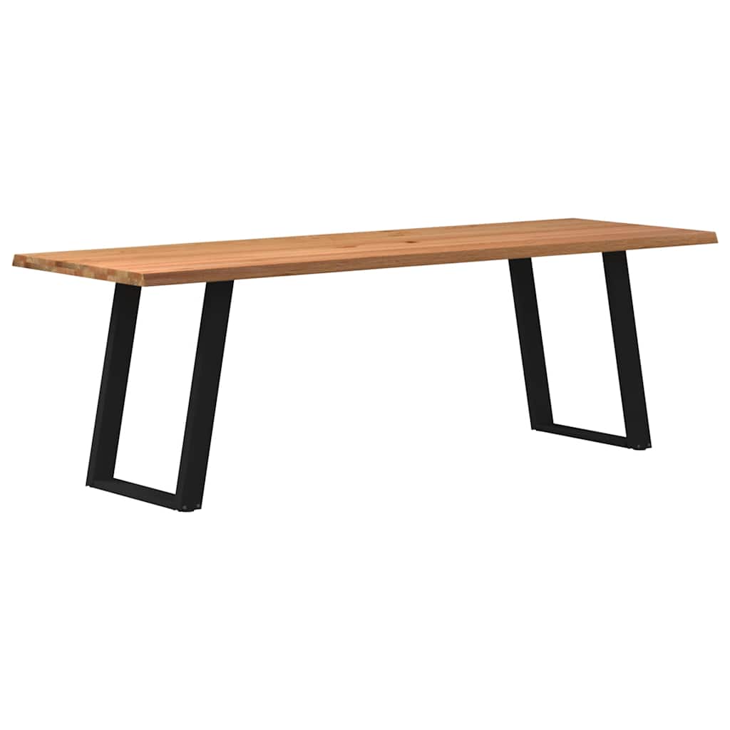 Table Industrielle en Chêne et Pieds Métal Noir-80 cm-240 cm-1-La-Fabrique-Industrielle