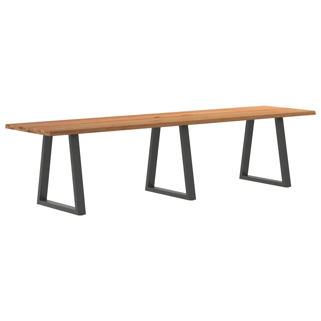 Table Industrielle en Chêne pour 8 à 10 Personnes-80 cm-320 cm-1-La-Fabrique-Industrielle