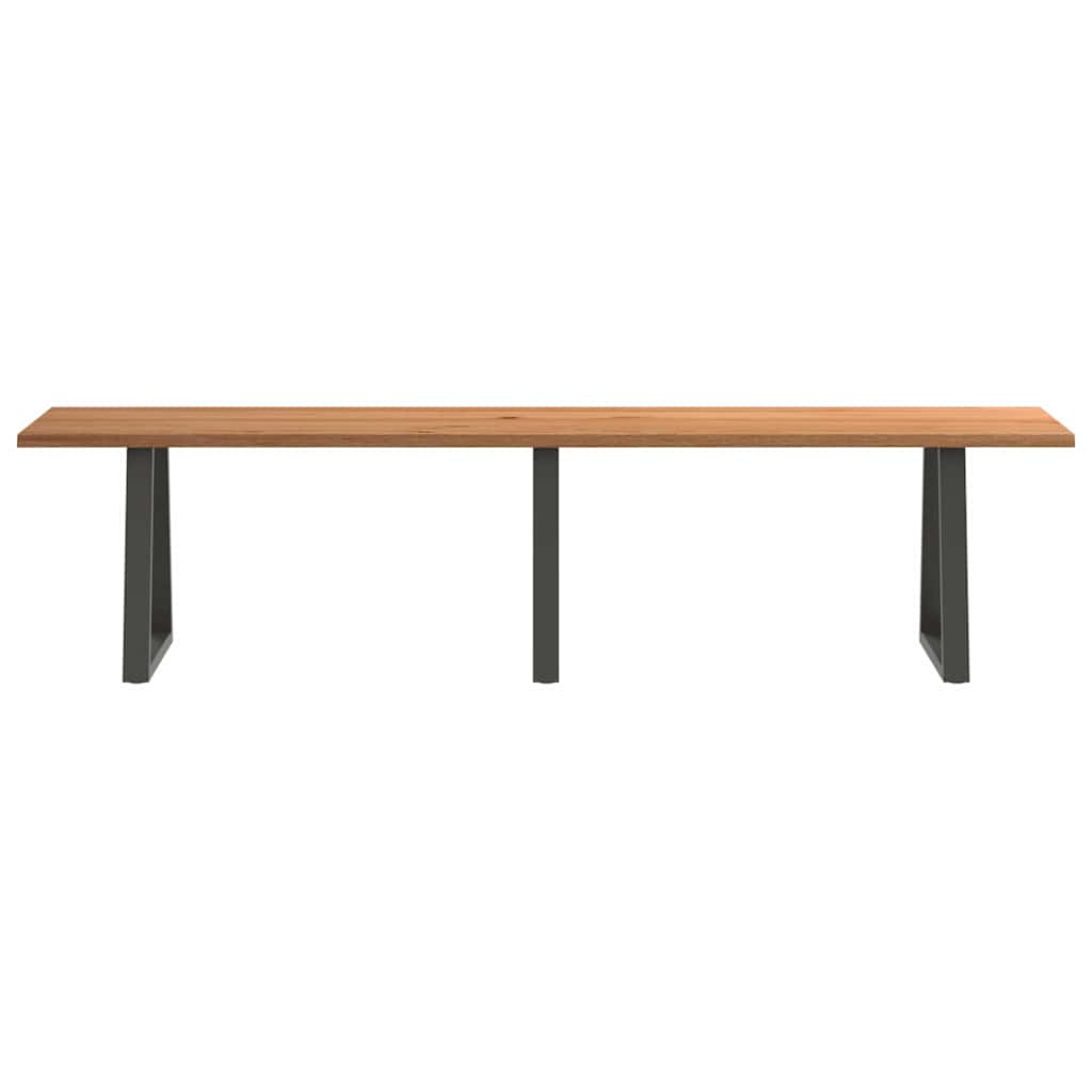 Table Industrielle en Chêne pour 8 à 10 Personnes-La-Fabrique-Industrielle