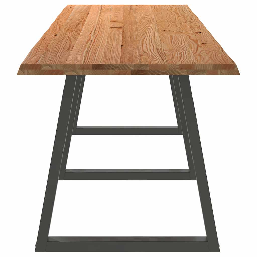 Table Industrielle en Chêne pour 8 à 10 Personnes-La-Fabrique-Industrielle