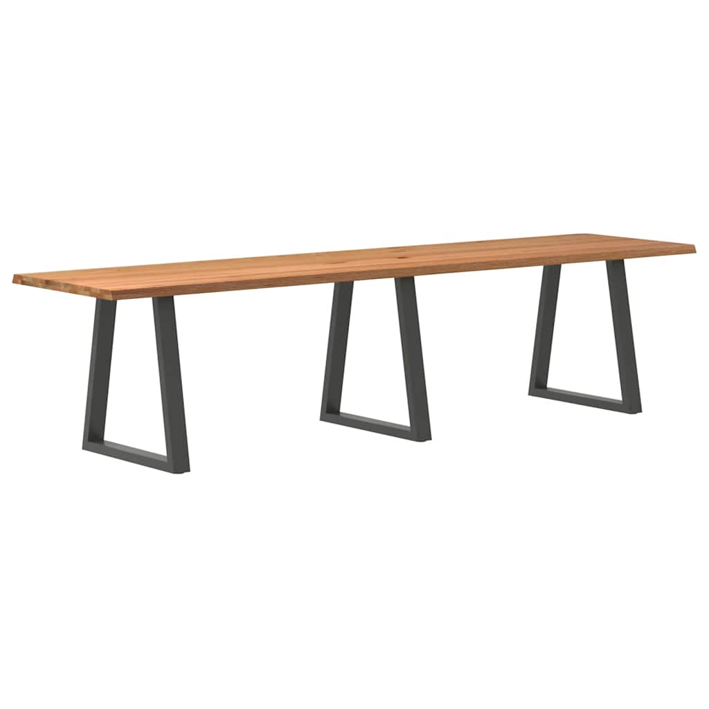 Table Industrielle en Chêne pour 8 à 10 Personnes-La-Fabrique-Industrielle