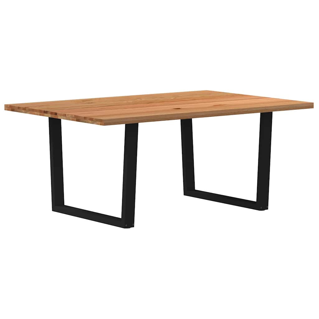 Table Industrielle en bois de Chêne et Métal Noir-120 cm-180 cm-1-La-Fabrique-Industrielle