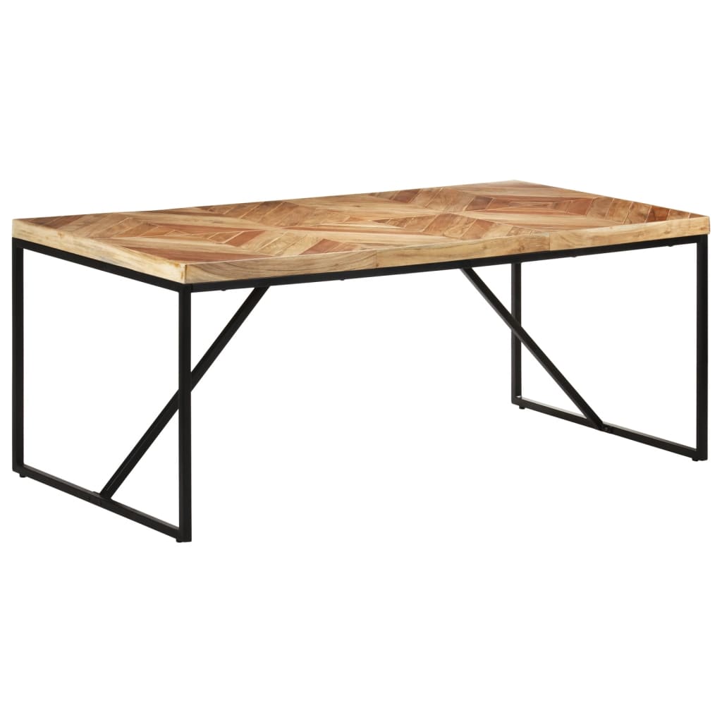 Table Métallique Industrielle en Bois d'Acacia et Manguier-La-Fabrique-Industrielle