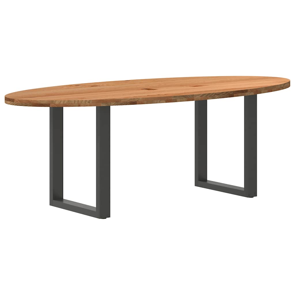 Table Ovale en Bois de Chêne Massif 240 cm-Anthracite-1-220 x 100 x 74 cm-La-Fabrique-Industrielle