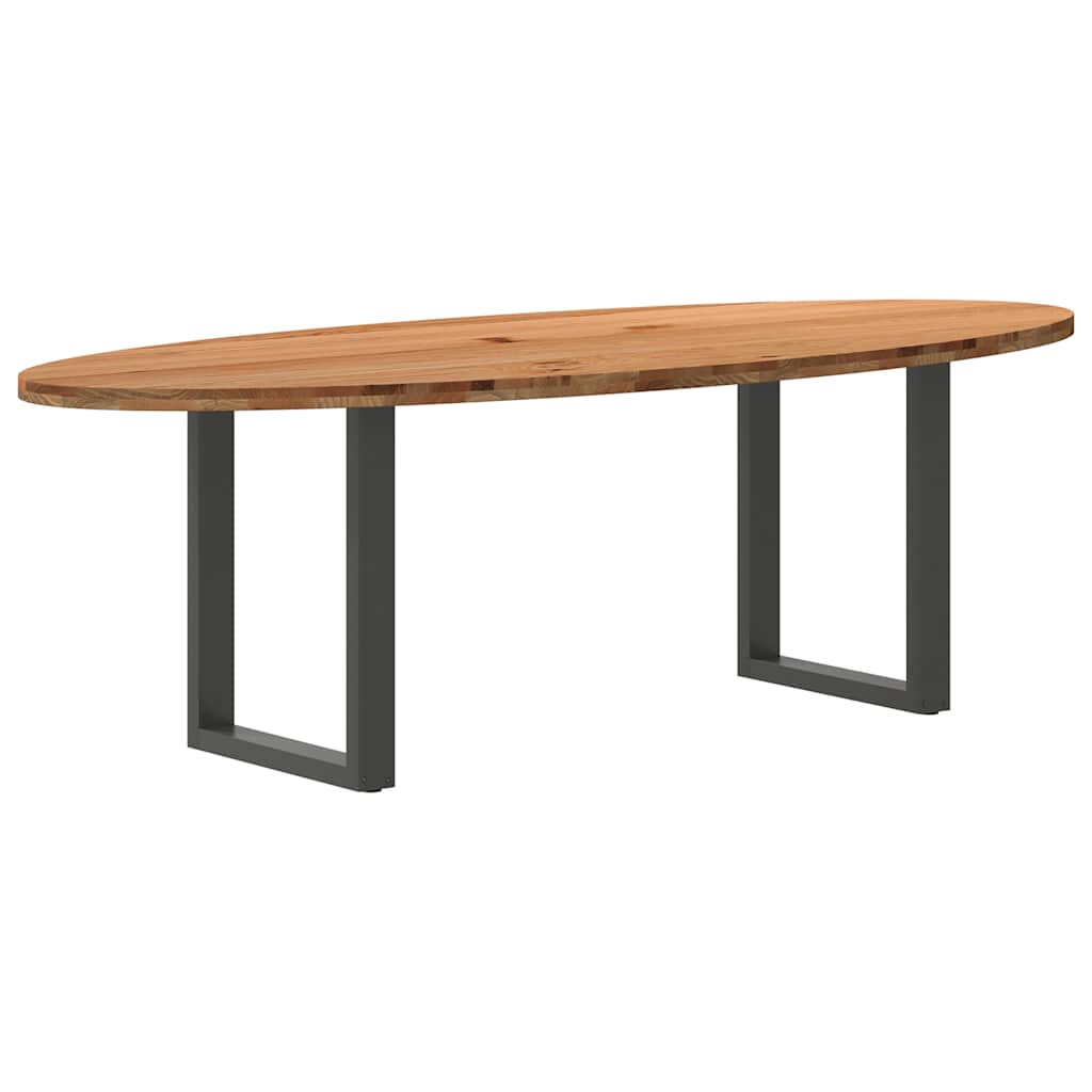 Table Ovale en Bois de Chêne Massif 240 cm-Anthracite-1-240 x 100 x 74 cm-La-Fabrique-Industrielle