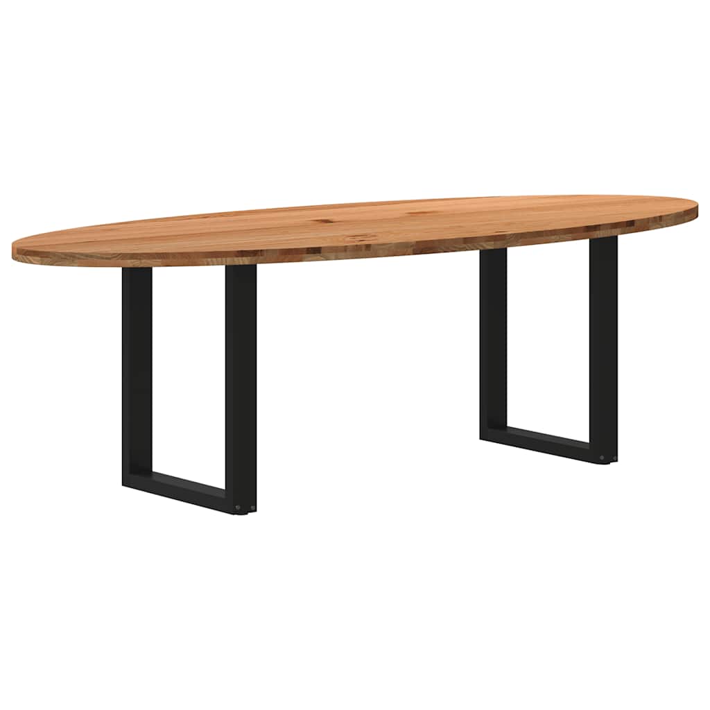 Table Ovale en Bois de Chêne Massif 240 cm-Noir-1-240 x 100 x 74 cm-La-Fabrique-Industrielle