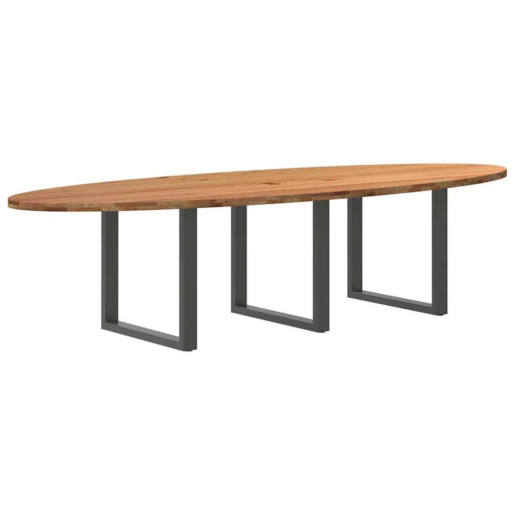 Table Ovale en Bois de Chêne Massif 240 cm-La-Fabrique-Industrielle