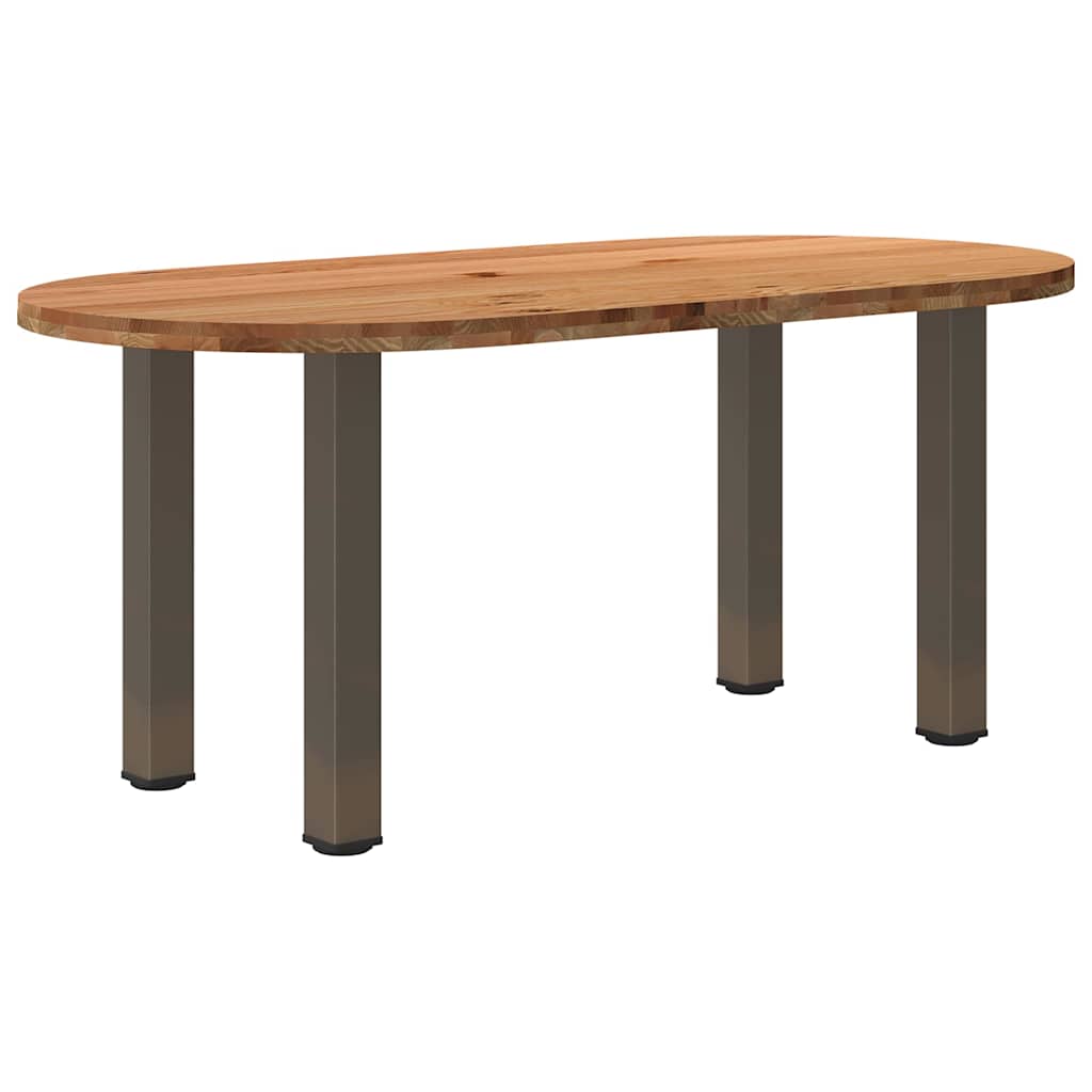 Table Ovale en Bois de Chêne Massif-Acier naturel-1-180 x 90 x 74 cm-La-Fabrique-Industrielle