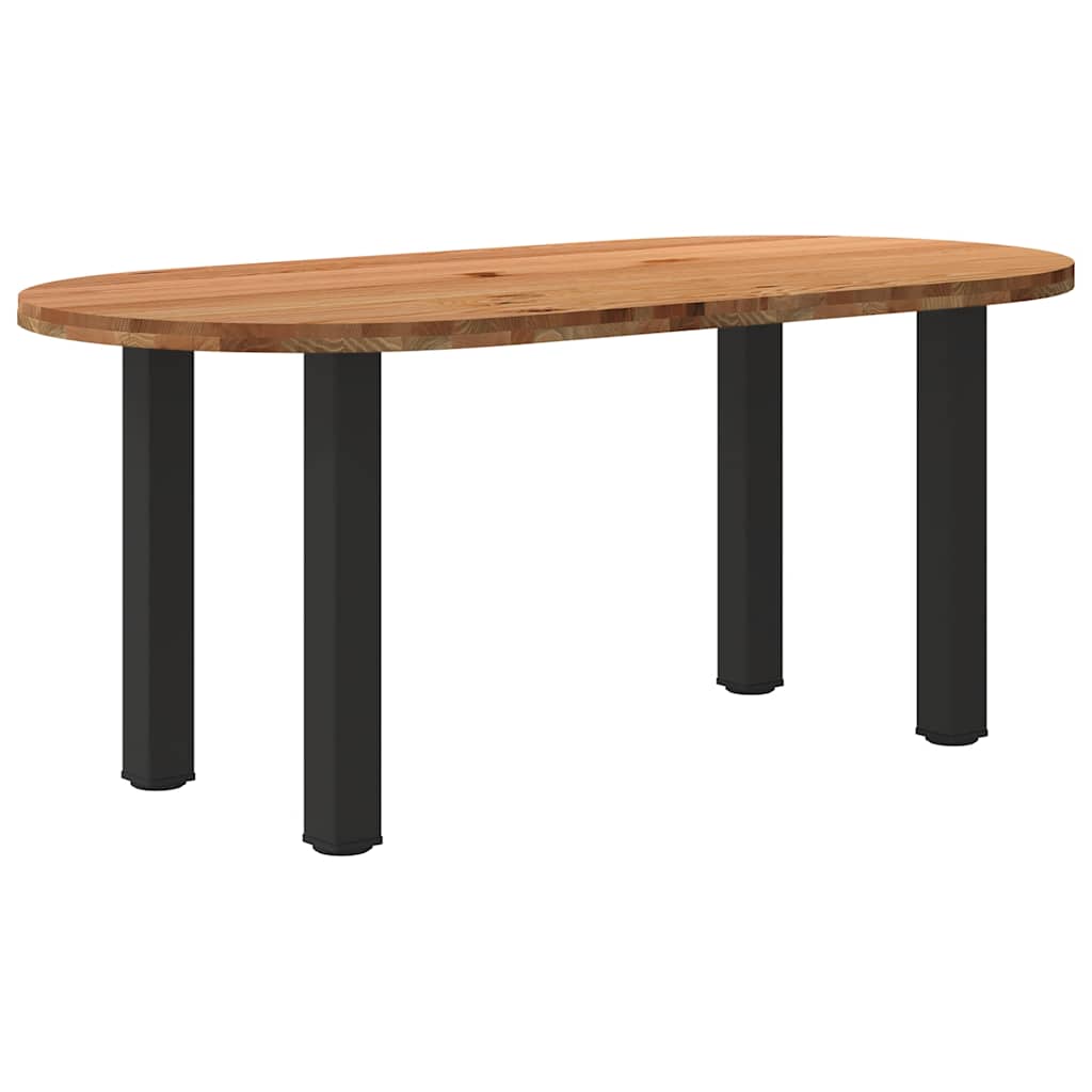 Table Ovale en Bois de Chêne Massif-Noir-1-180 x 90 x 74 cm-La-Fabrique-Industrielle