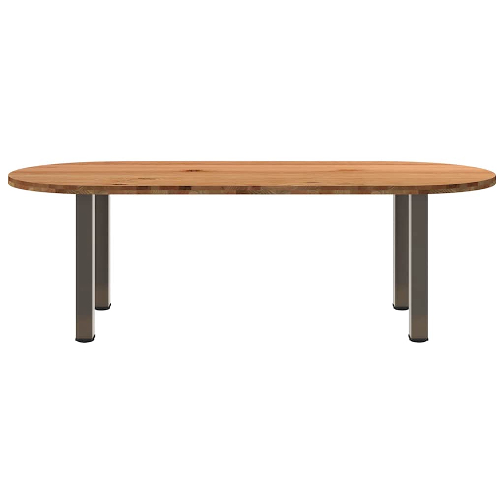 Table Ovale en Bois de Chêne Massif-La-Fabrique-Industrielle