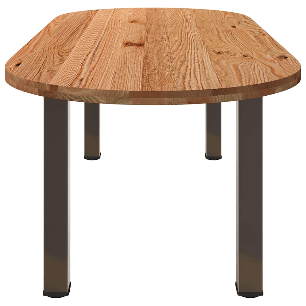 Table Ovale en Bois de Chêne Massif-La-Fabrique-Industrielle