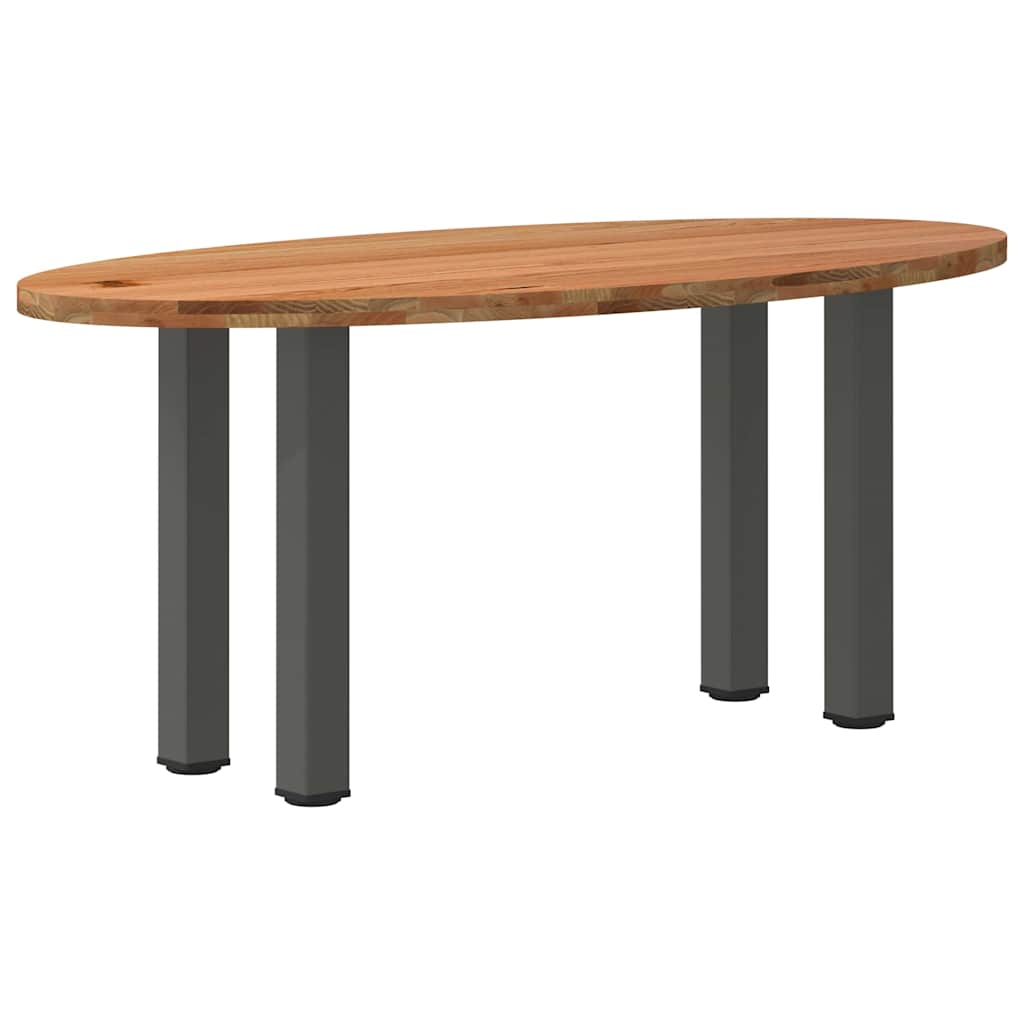 Table Ovale en Bois de Chêne Style Industriel-Anthracite-1-180 x 90 x 74 cm-La-Fabrique-Industrielle