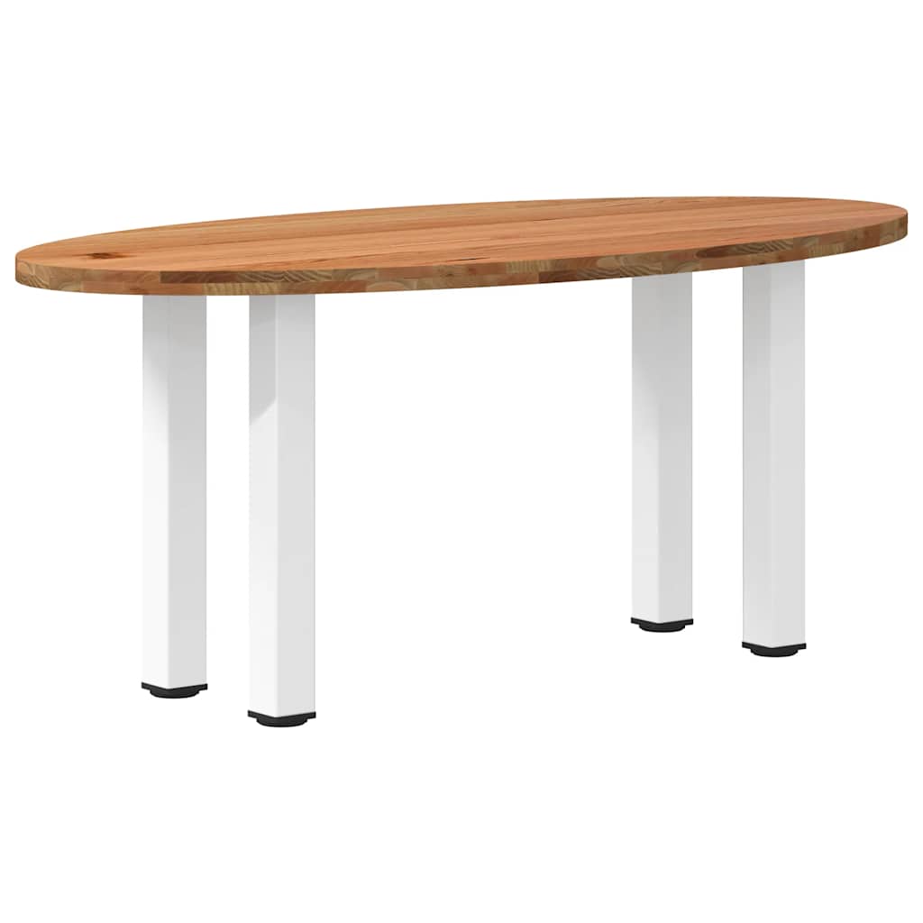 Table Ovale en Bois de Chêne Style Industriel-Blanc-1-180 x 90 x 74 cm-La-Fabrique-Industrielle