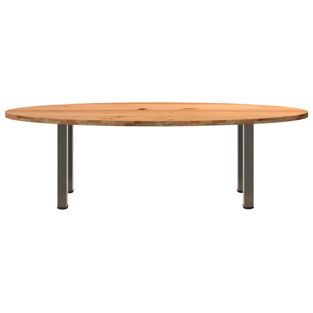 Table Ovale en Bois de Chêne Style Industriel-La-Fabrique-Industrielle