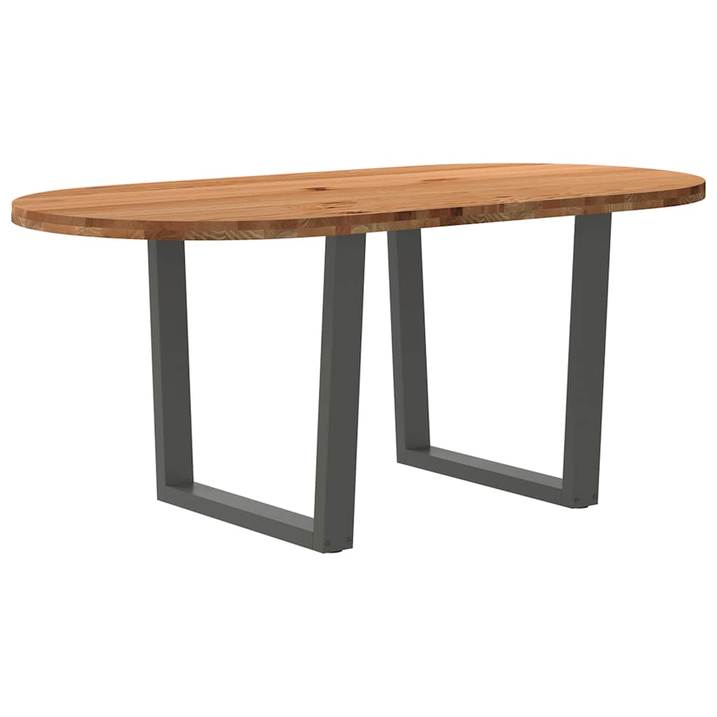 Table Ovale en Chêne Massif de 240 Cm-Anthracite-1-180 x 90 x 74 cm-La-Fabrique-Industrielle