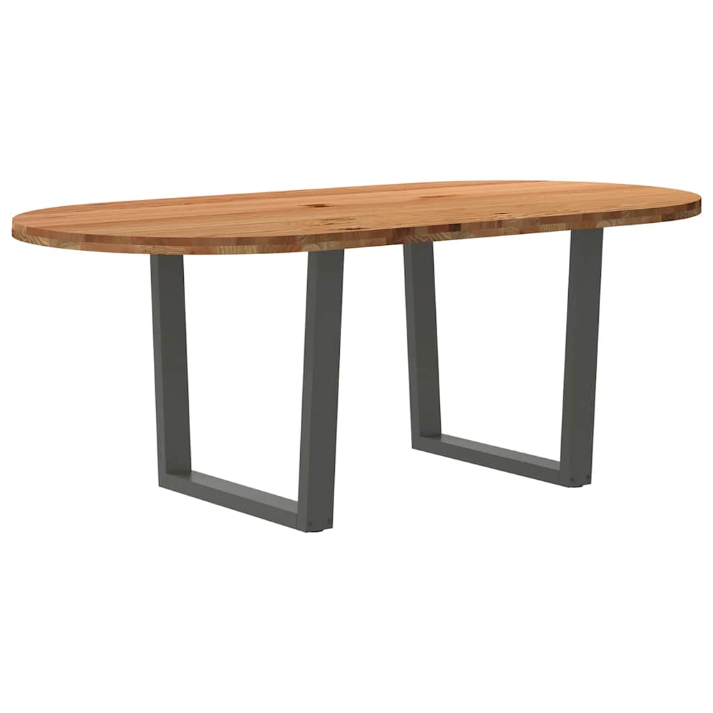 Table Ovale en Chêne Massif de 240 Cm-Anthracite-1-200 x 100 x 74 cm-La-Fabrique-Industrielle