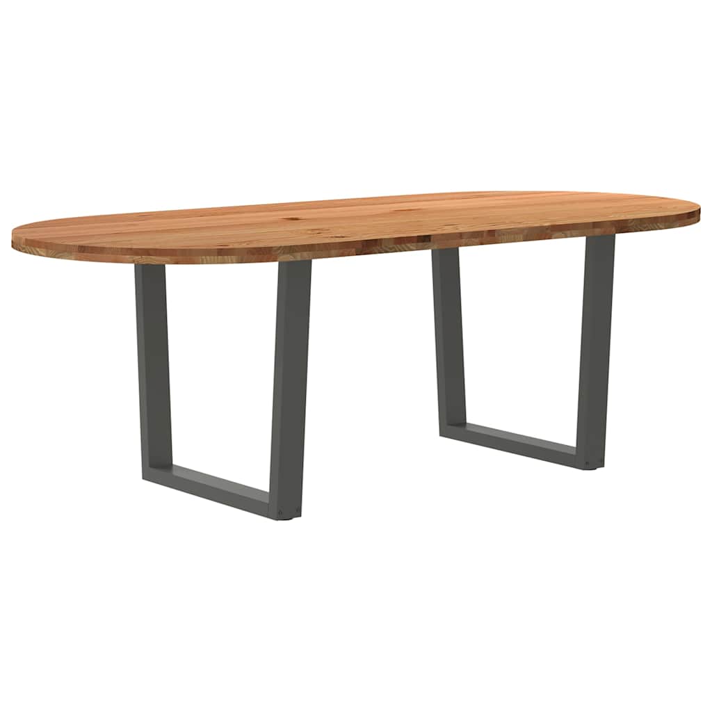 Table Ovale en Chêne Massif de 240 Cm-Anthracite-1-220 x 100 x 74 cm-La-Fabrique-Industrielle