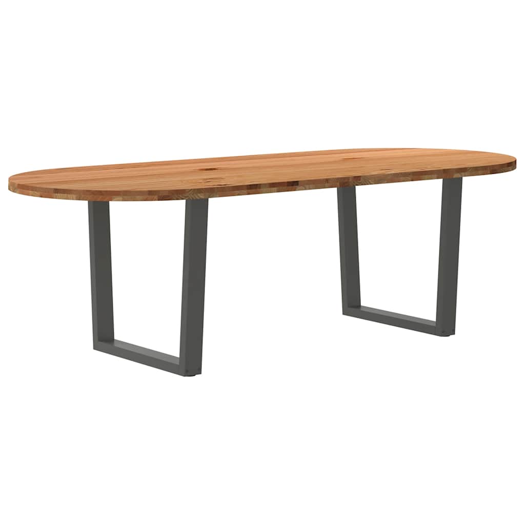 Table Ovale en Chêne Massif de 240 Cm-Anthracite-1-240 x 100 x 74 cm-La-Fabrique-Industrielle