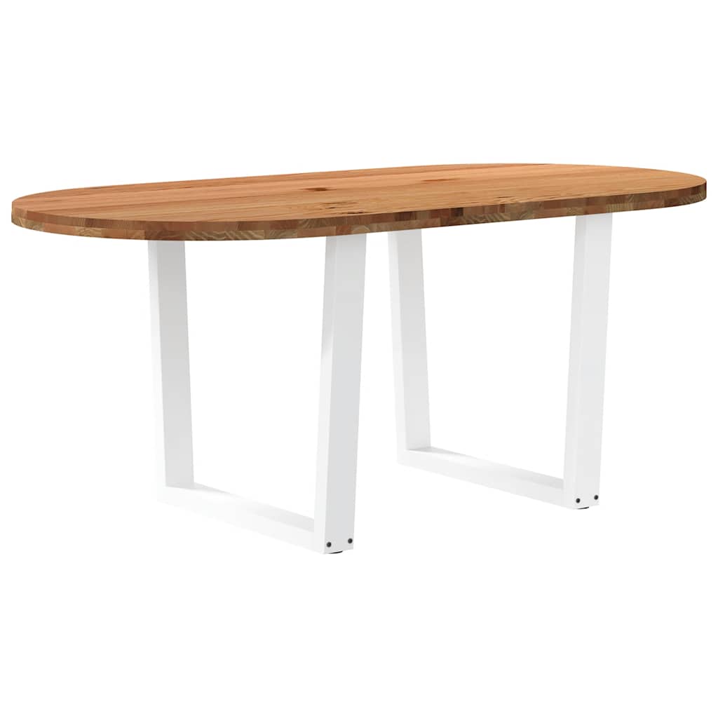 Table Ovale en Chêne Massif de 240 Cm-Blanc-1-180 x 90 x 74 cm-La-Fabrique-Industrielle