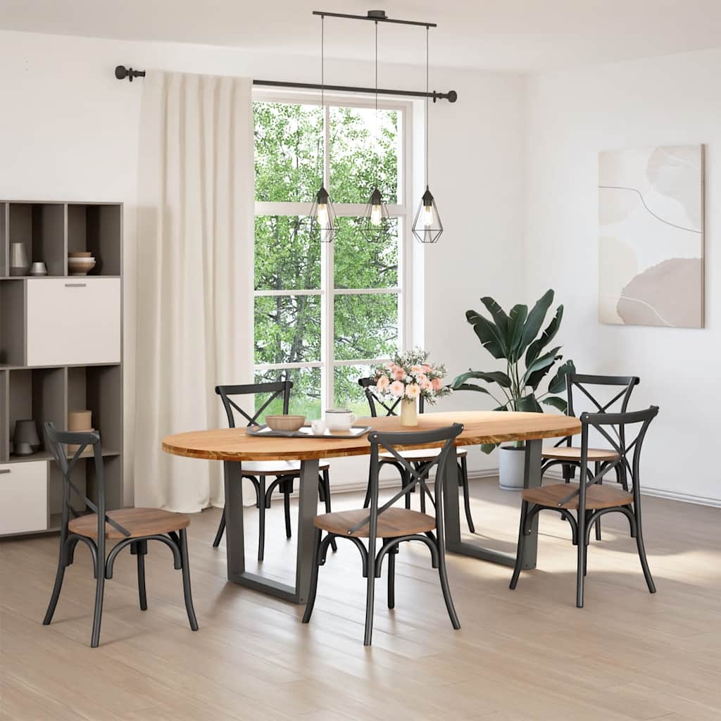 Table Ovale en Chêne Massif de 240 Cm-La-Fabrique-Industrielle