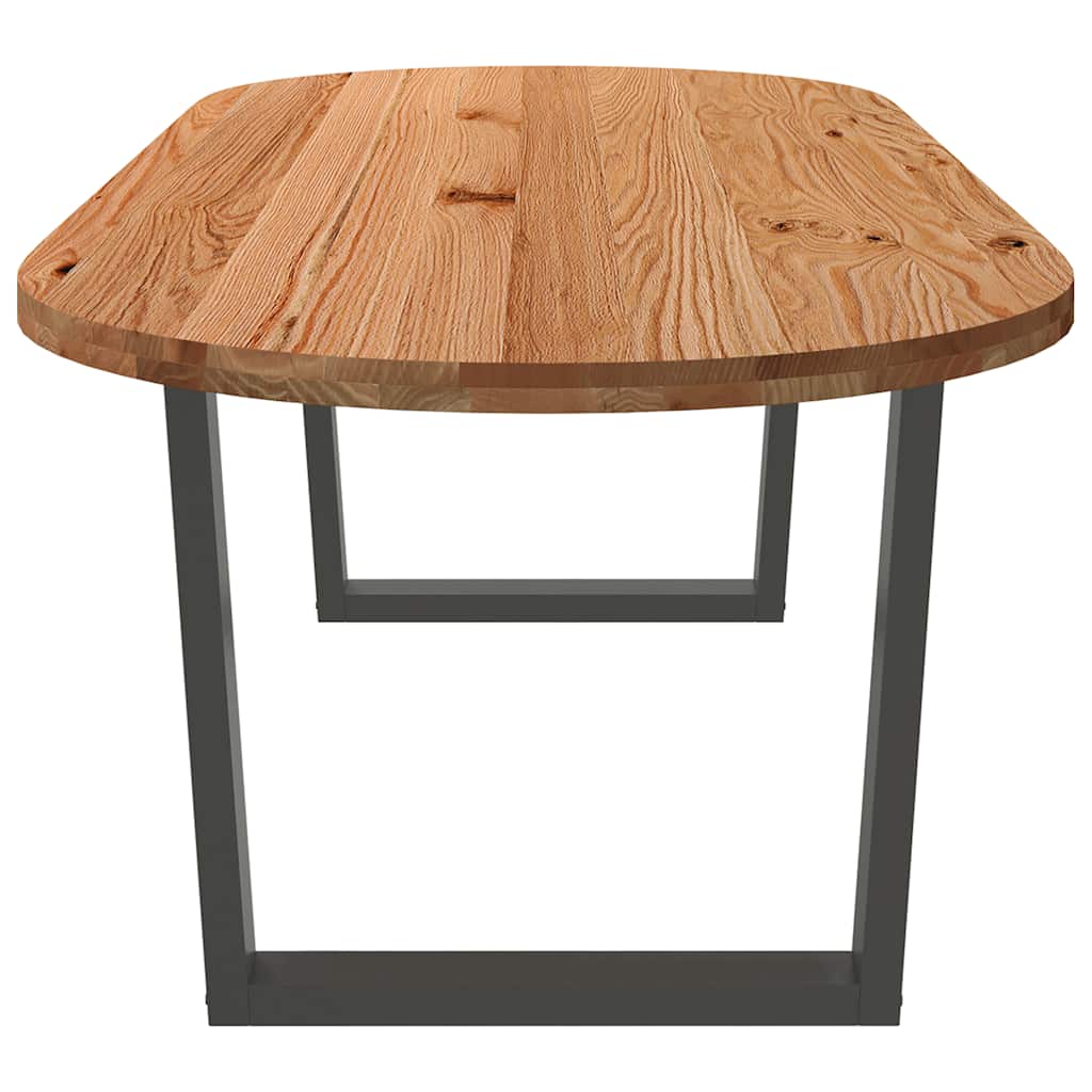 Table Ovale en Chêne Massif de 240 Cm-La-Fabrique-Industrielle