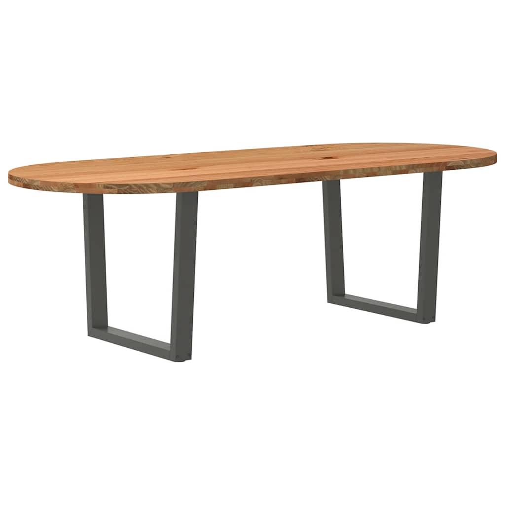 Table Ovale en Chêne Massif de 240 Cm-La-Fabrique-Industrielle