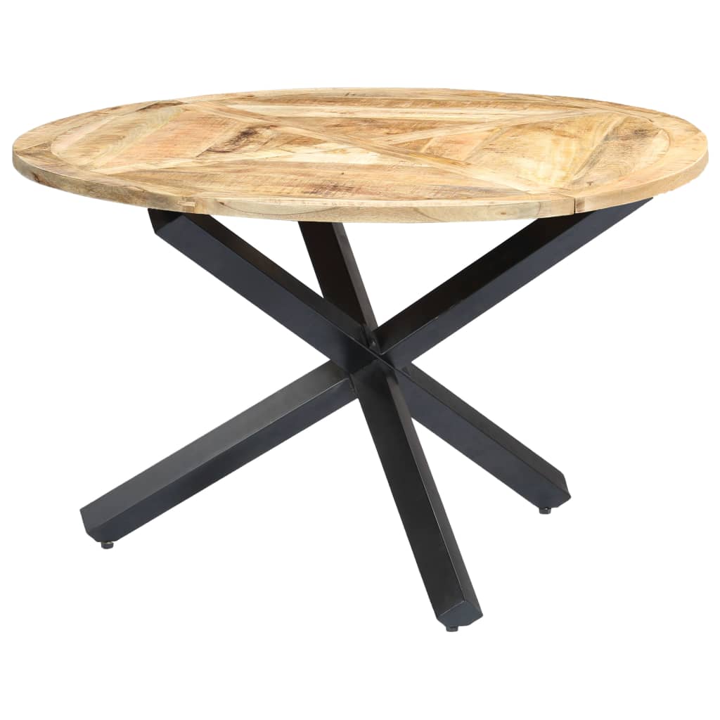 Table Ronde en Bois de Manguier avec Pied Central-bois de manguier massif-1-120 x 76 cm-La-Fabrique-Industrielle