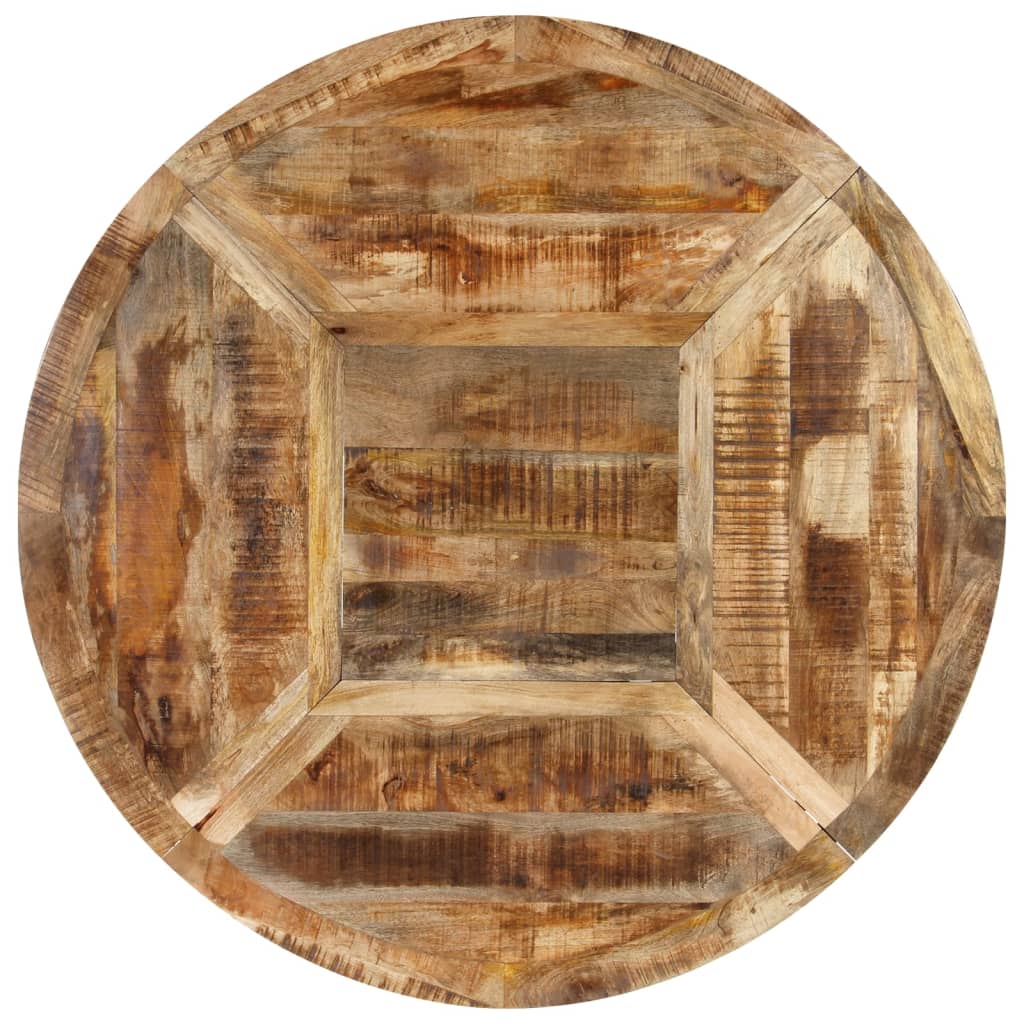 Table Ronde en Bois de Manguier avec Pied Central-La-Fabrique-Industrielle
