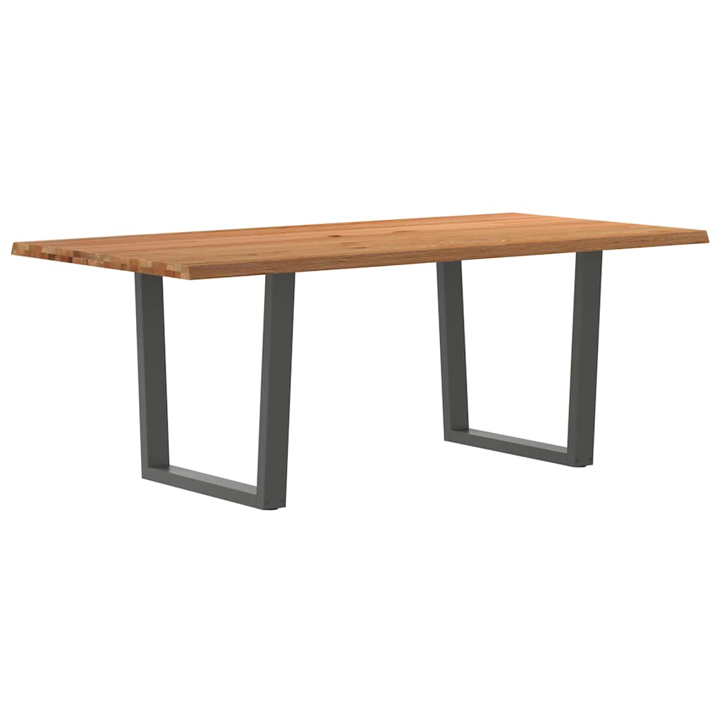 Table XXL en Bois Massif et Acier Anthracite-100 cm-200 cm-1-La-Fabrique-Industrielle