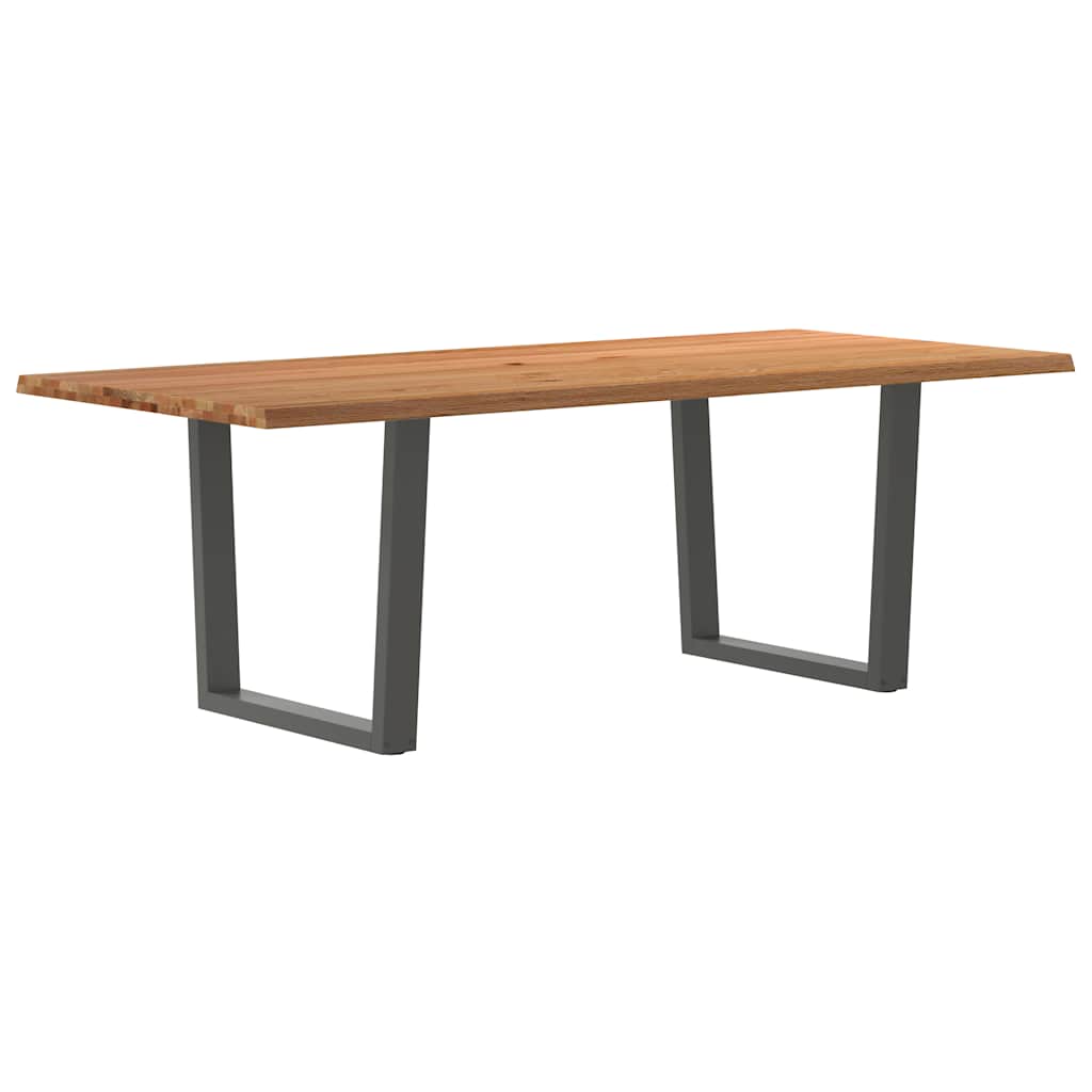 Table XXL en Bois Massif et Acier Anthracite-100 cm-220 cm-1-La-Fabrique-Industrielle