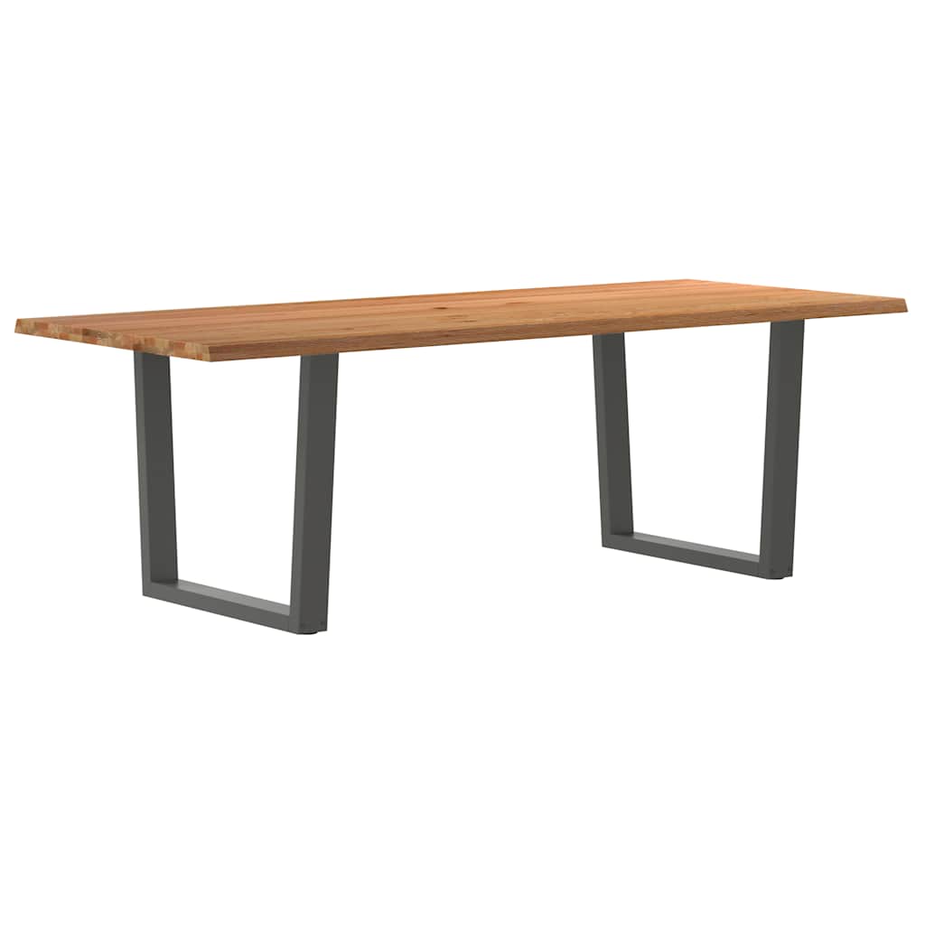 Table XXL en Bois Massif et Acier Anthracite-100 cm-240 cm-1-La-Fabrique-Industrielle