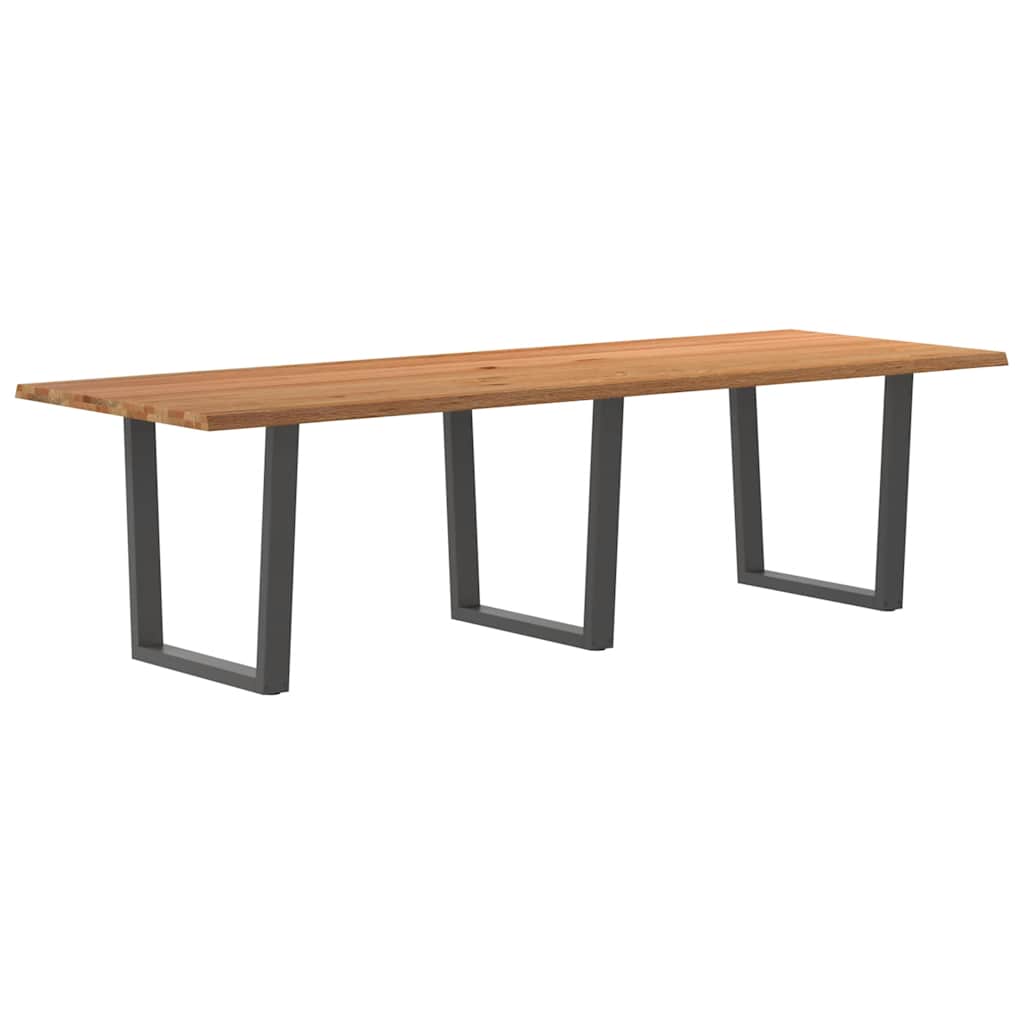 Table XXL en Bois Massif et Acier Anthracite-100 cm-280 cm-1-La-Fabrique-Industrielle