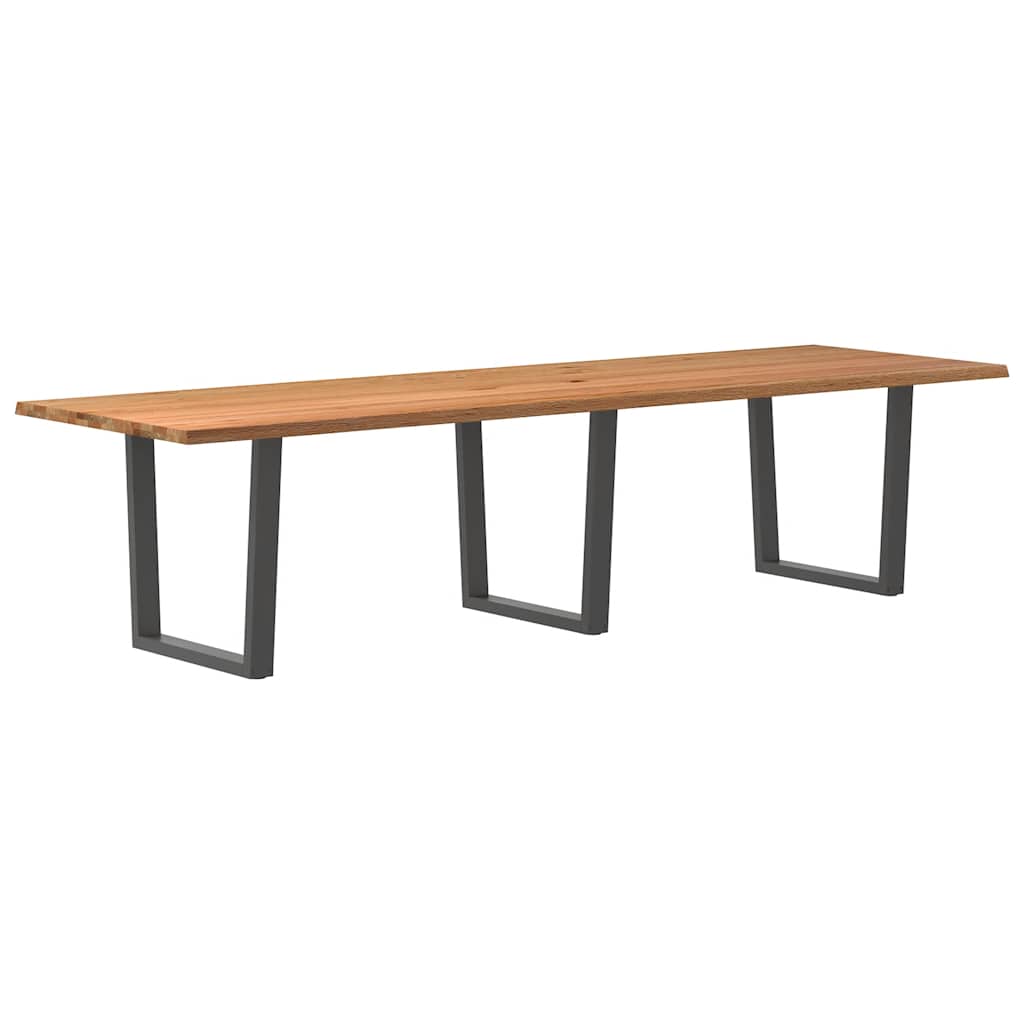 Table XXL en Bois Massif et Acier Anthracite-100 cm-320 cm-1-La-Fabrique-Industrielle