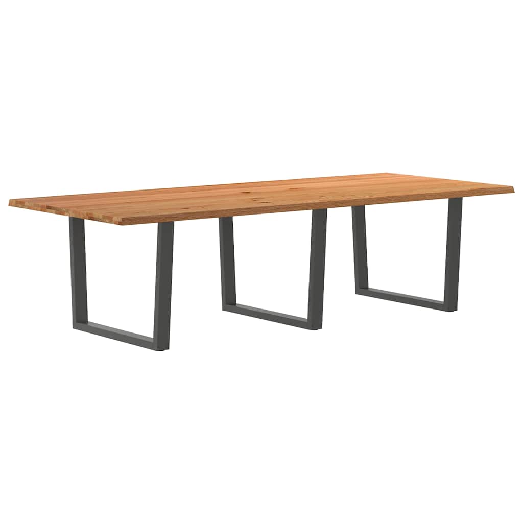 Table XXL en Bois Massif et Acier Anthracite-120 cm-280 cm-1-La-Fabrique-Industrielle