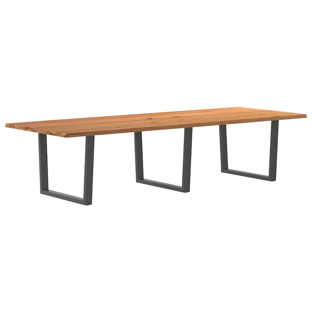 Table XXL en Bois Massif et Acier Anthracite-120 cm-320 cm-1-La-Fabrique-Industrielle