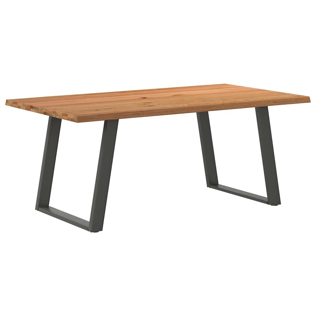 Table à Manger Industrielle en Bois de Chêne et Acier-100 cm-180 cm-1-La-Fabrique-Industrielle