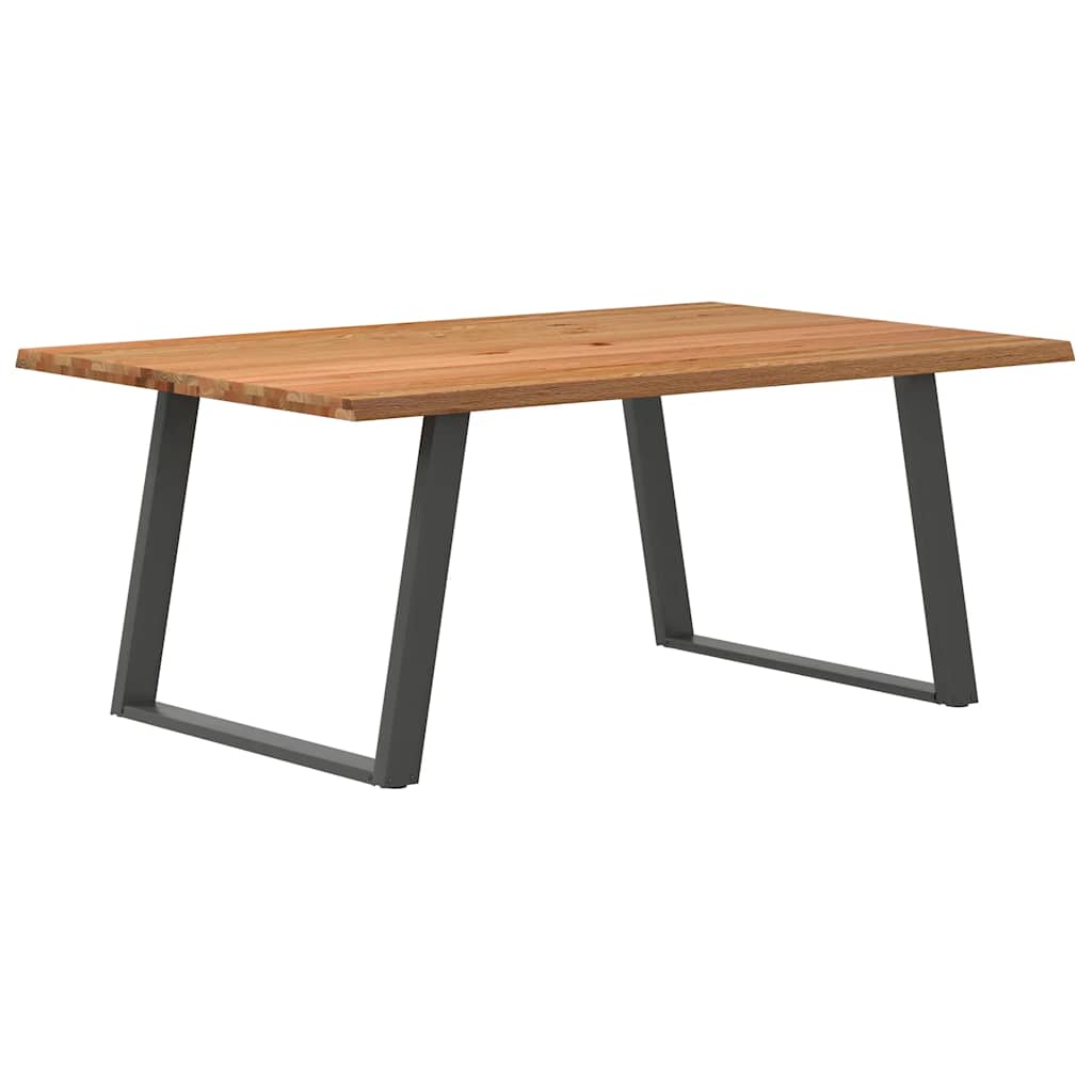Table à Manger Industrielle en Bois de Chêne et Acier-120 cm-180 cm-1-La-Fabrique-Industrielle
