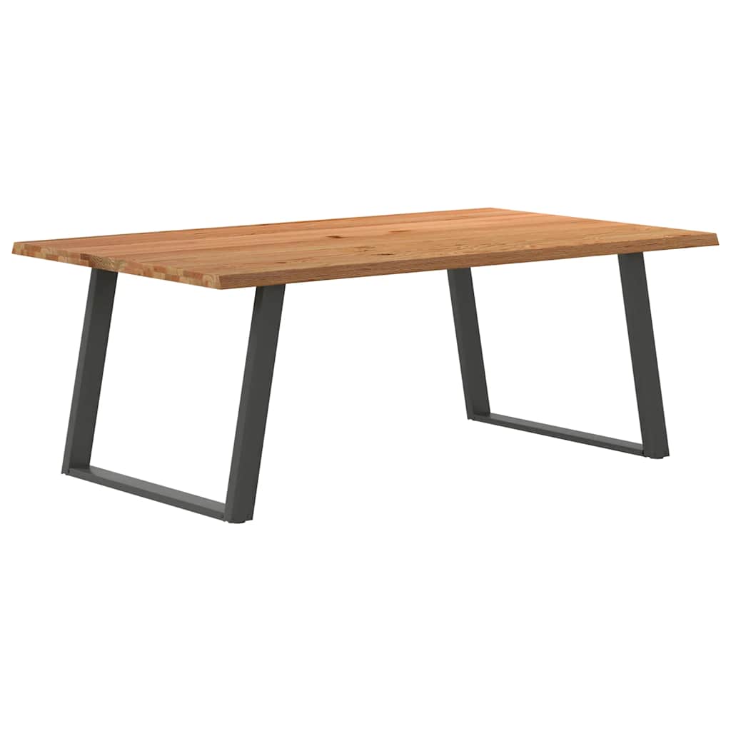 Table à Manger Industrielle en Bois de Chêne et Acier-120 cm-200 cm-1-La-Fabrique-Industrielle