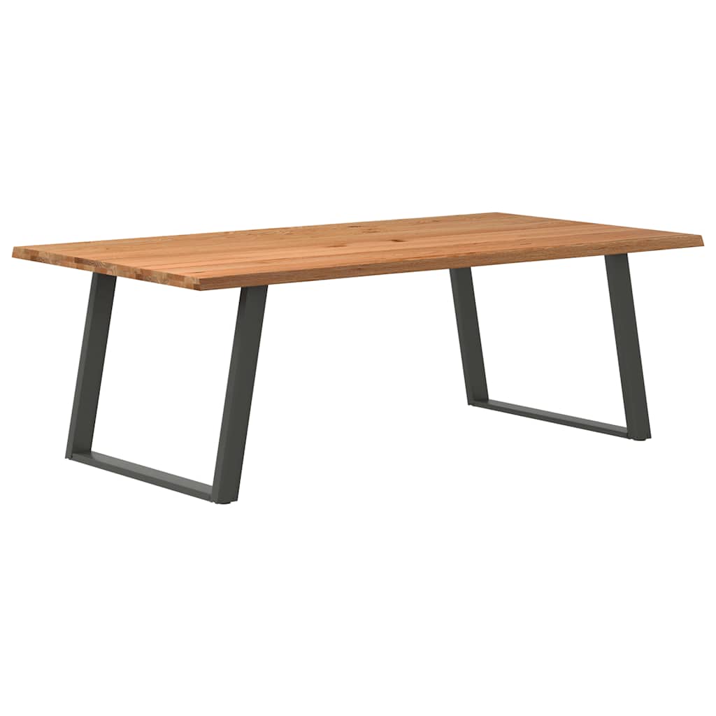 Table à Manger Industrielle en Bois de Chêne et Acier-120 cm-220 cm-1-La-Fabrique-Industrielle
