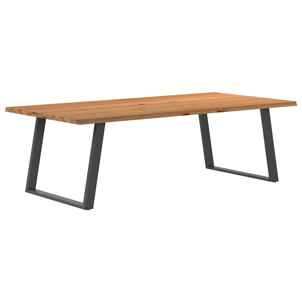 Table à Manger Industrielle en Bois de Chêne et Acier-120 cm-240 cm-1-La-Fabrique-Industrielle