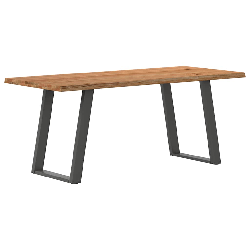 Table à Manger Industrielle en Bois de Chêne et Acier-80 cm-180 cm-1-La-Fabrique-Industrielle