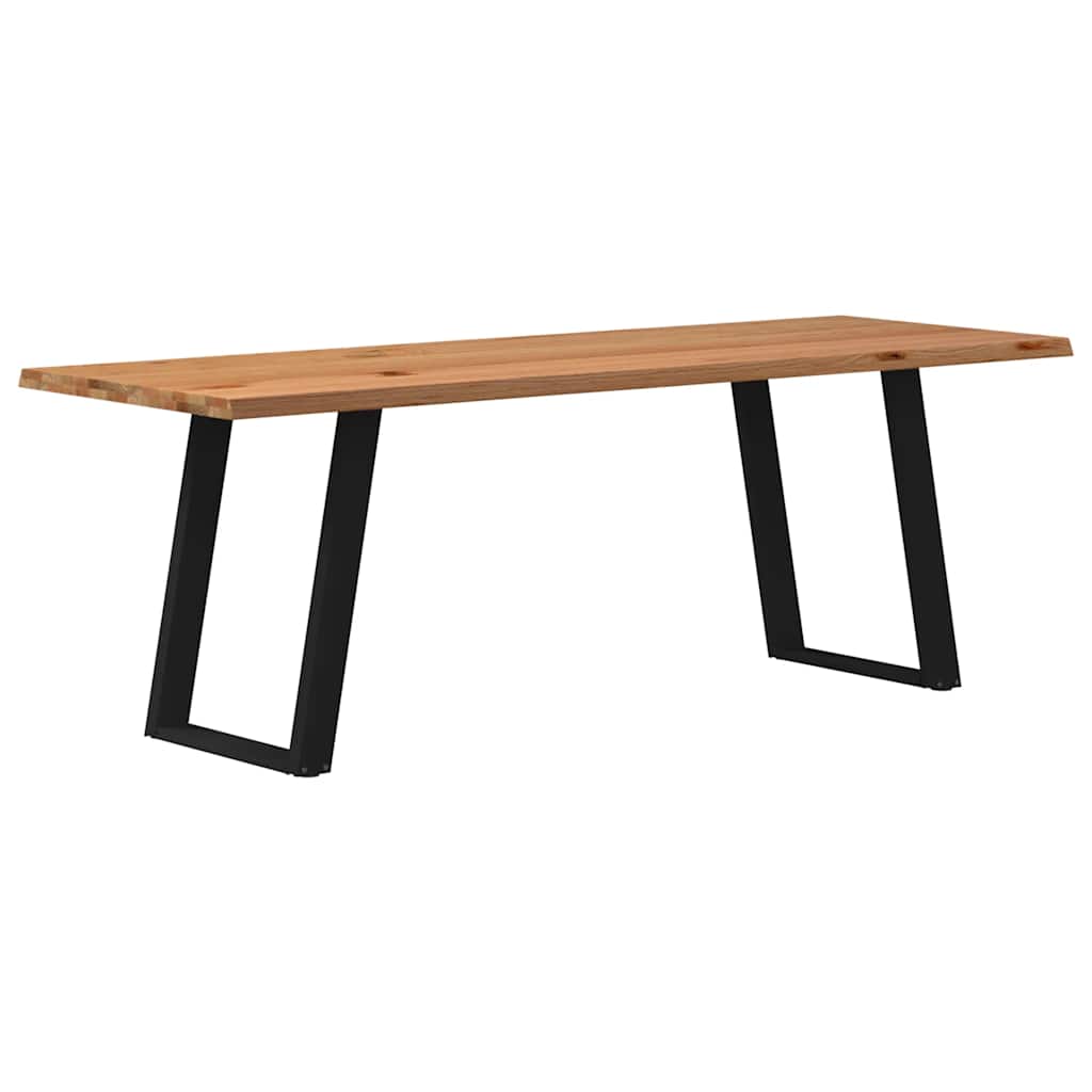 Table à Manger Industrielle en Bois de Chêne et Acier-80 cm-220 cm-1-La-Fabrique-Industrielle